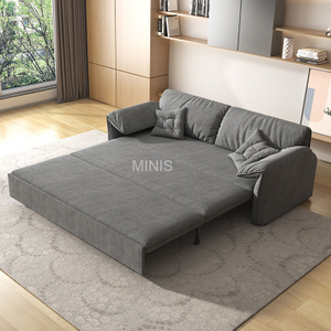 Sofá cama plegable convertible de terciopelo gris para cama