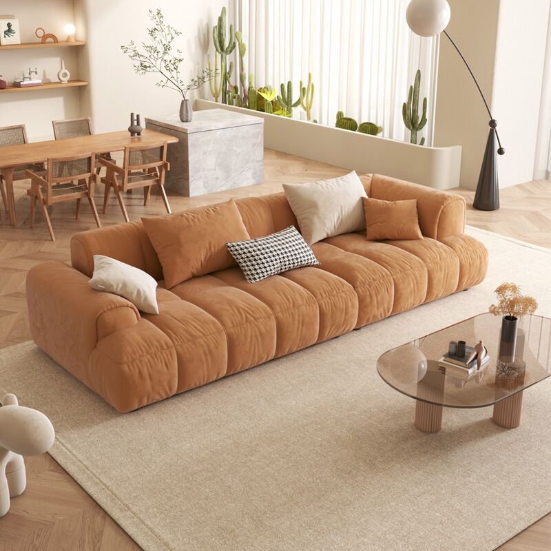 Sofá seccional moderno del terciopelo gris de la espuma de la memoria de la sala de estar