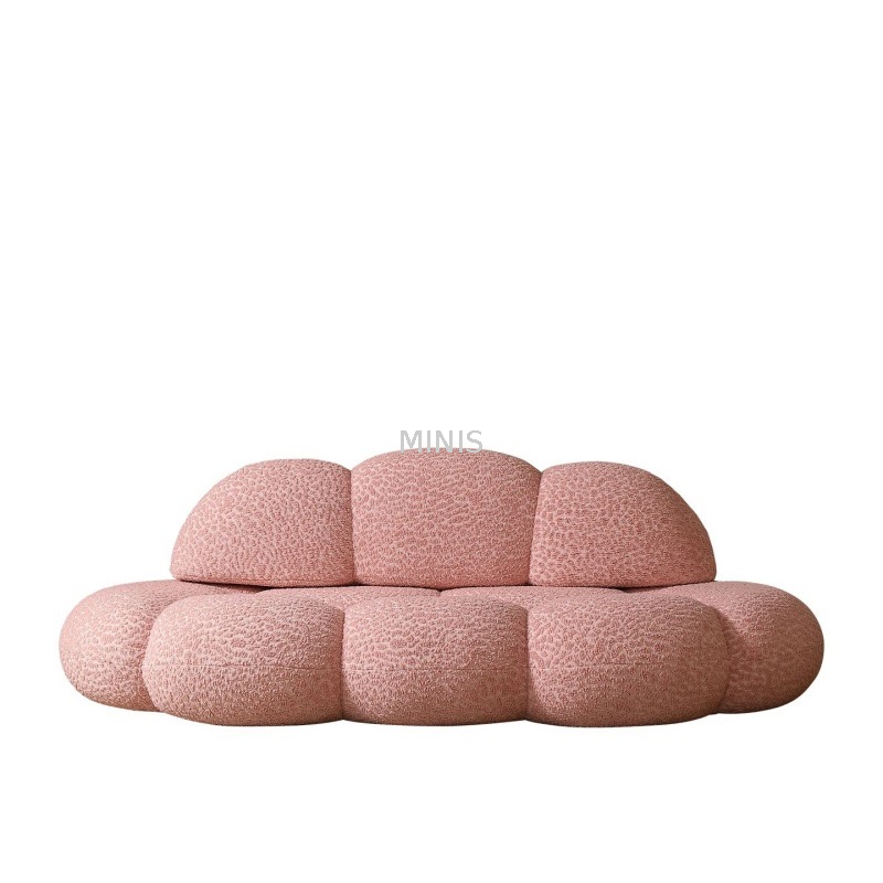 Sofá muebles creativos de tela de terciopelo en forma de nube