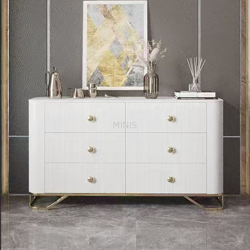 Gabinete lateral del dormitorio o sala de estar Elegante aparador beige