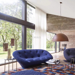 Muebles de salón cómodo sofá azul duradero